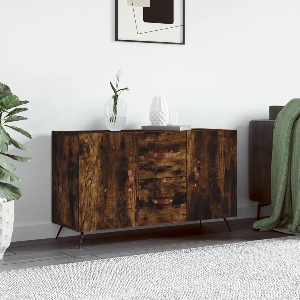 828145 vidaXL Сайдборд, опушен дъб, 100x36x60 см, инженерно дърво