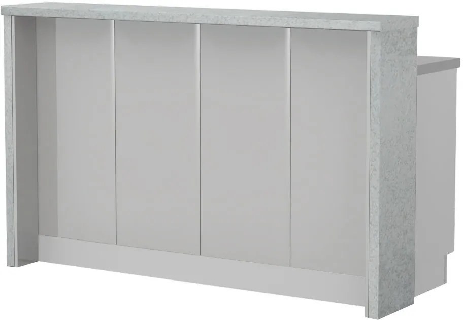 Островна кухненска пейка Modena-Length: 160 cm.-Gray light-Chromix Silver