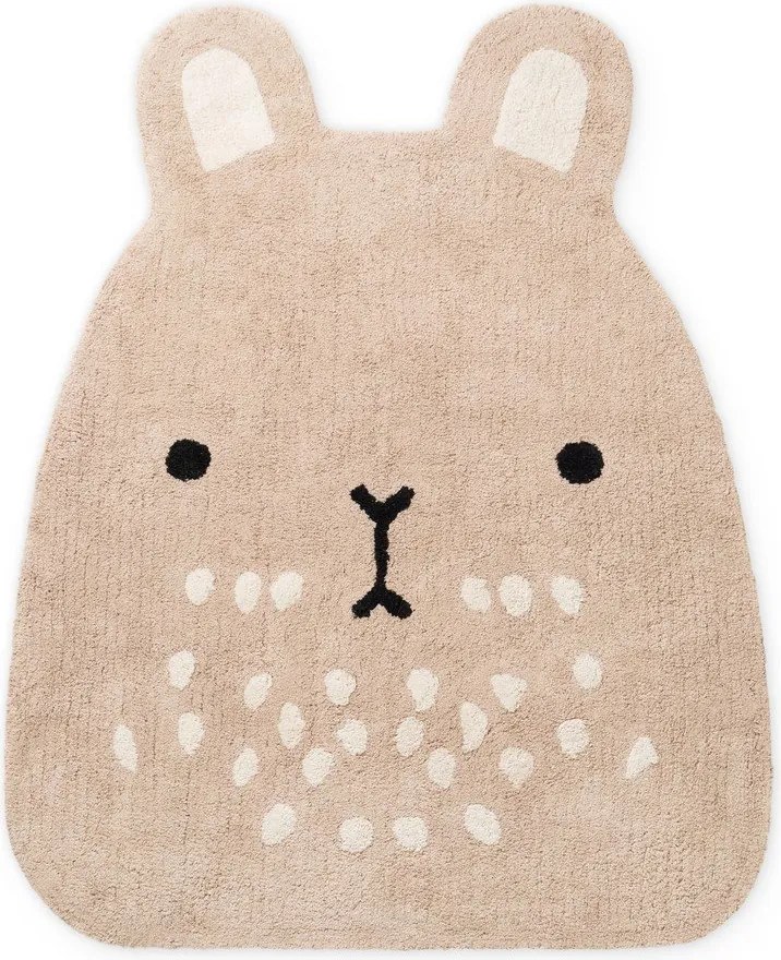 Бежов памучен детски килим подходящ за пране/ръчно изработен 120x152 cm Snuggle Pucki – Hanse Home