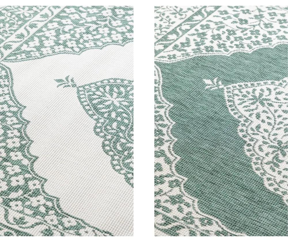 Зелено-кремав външен килим 200x290 cm Gemini – Elle Decoration