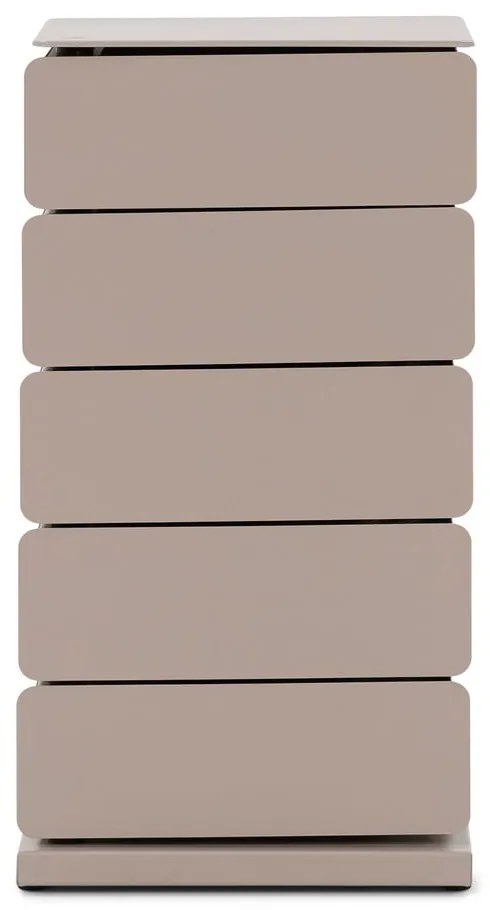 Сиво-бежов метален скрин с чекмеджета 37x72,5 cm Joey - Spinder Design