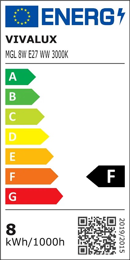 LED крушка VIVALUX MAX LED, 8W, E27, 3000К