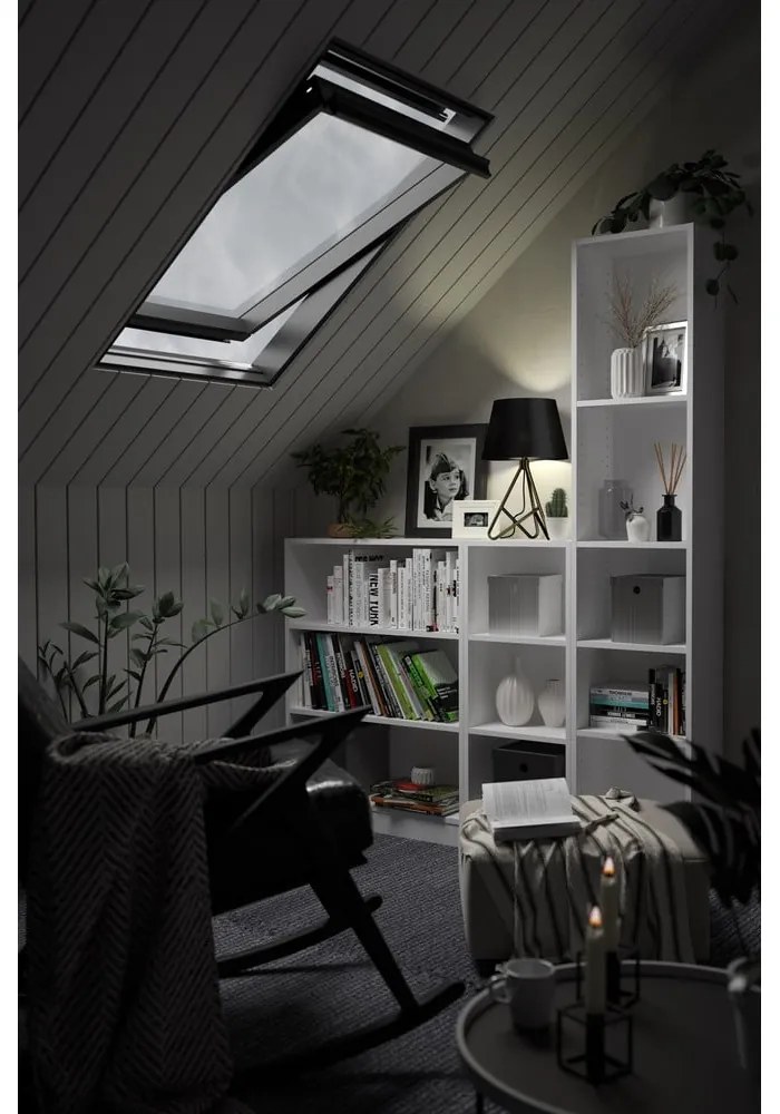 Бял шкаф за книги 41x203 cm Basic - Tvilum