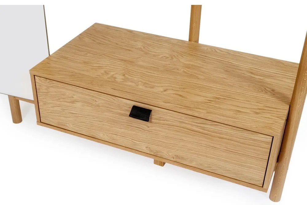 Стена в преддверието от дъбово дърво с огледало Tripod - Woodman