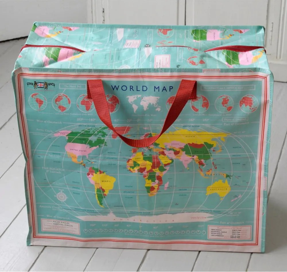 Голяма чанта , 55 x 48 cm World Map - Rex London