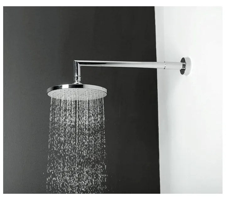 Пластмасова душ глава в лъскаво сребристо ø 20 cm – Sapho