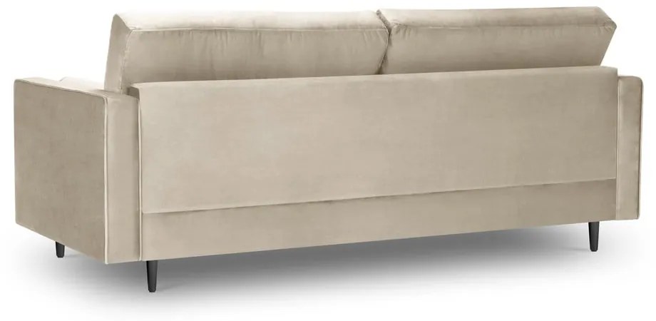 Бежов кадифен диван , 219 см Santo - Milo Casa