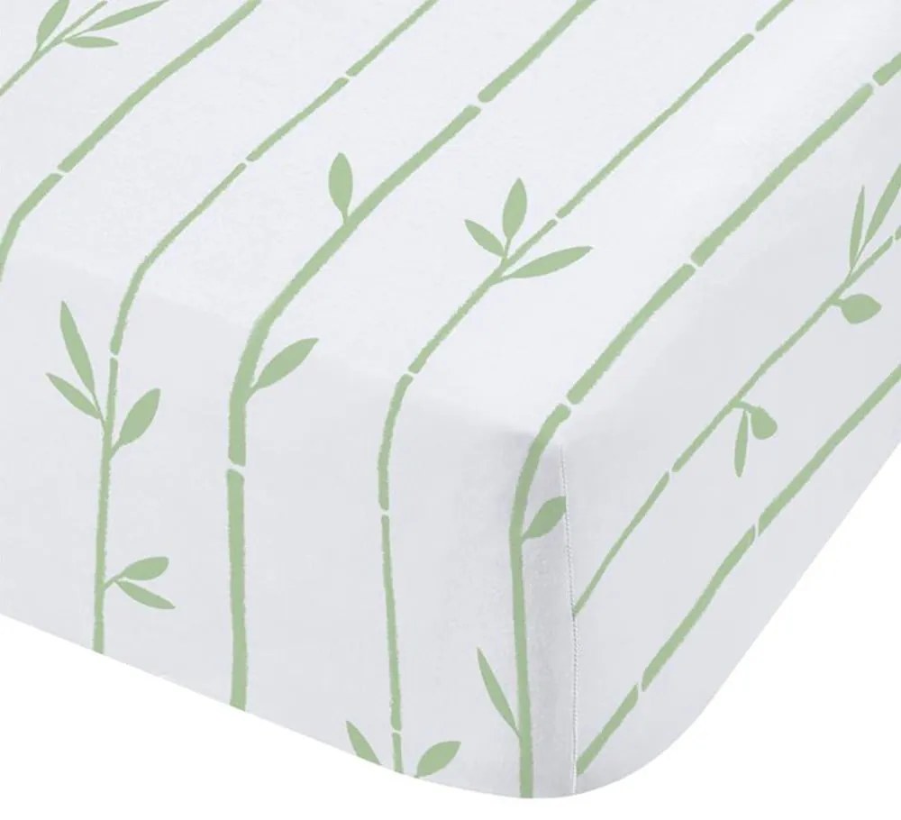 Бял еластичен двоен детски чаршаф 135x190 cm Panda Paws – Catherine Lansfield