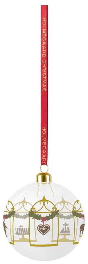 Стъклена ръчно издухана коледна топка ø 8 cm Annual Christmas Bauble – Holmegaard