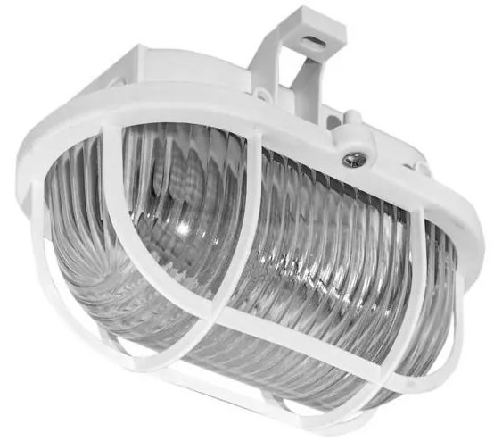 Екстериорна лампа за таван OVAL 1xE27/60W/230V IP44 бял
