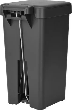 Кош за боклук с педал Brabantia StepUp 1008476, 10 л, Екологични материали, Голям отвор, Тъмносив