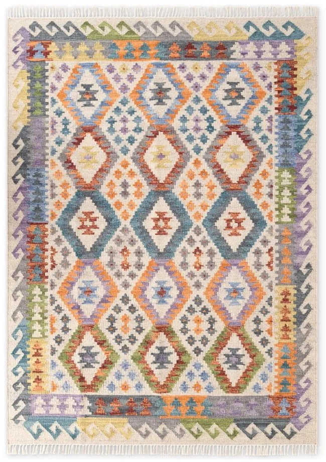 Двустранен ръчно изработен вълнен килим 120x170 cm Kamal Oasis – Nouristan