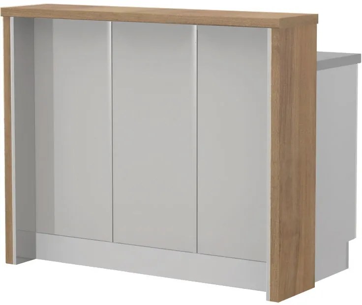 Островна кухненска пейка Modena-Length: 120 cm.-Gray light-Pacific Wallnut