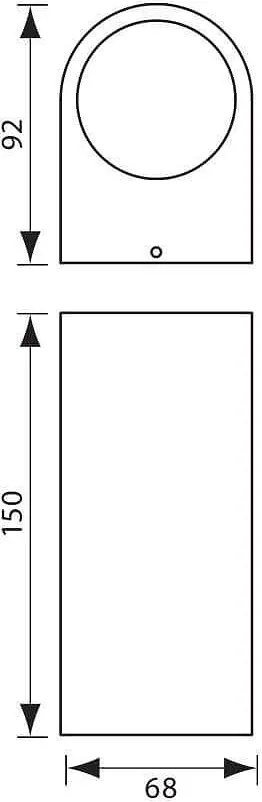 Фасадно осветително тяло PORTO, черен, 2xGU10