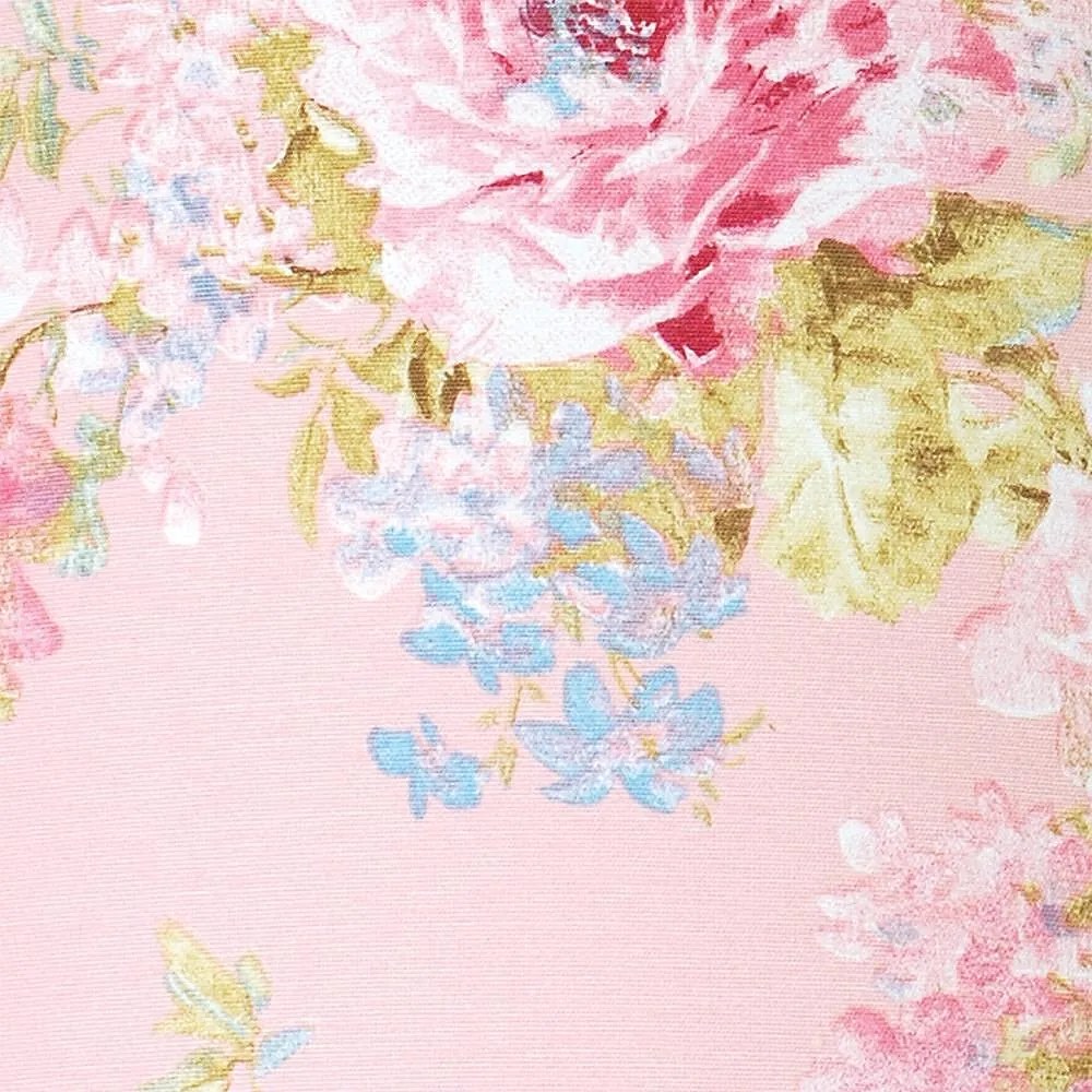 Полилей БРУНАТЕ, бял, абажури Брайтън Розов, 3xE27