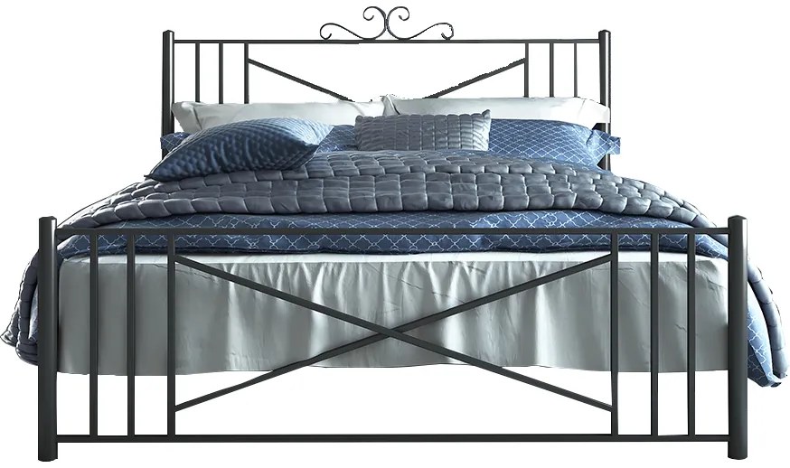 Легло Orion-160x200-Black-Με ποδαρικό