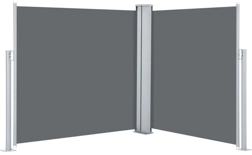 48444 vidaXL Прибираща се странична тента, антрацит, 100x600 см