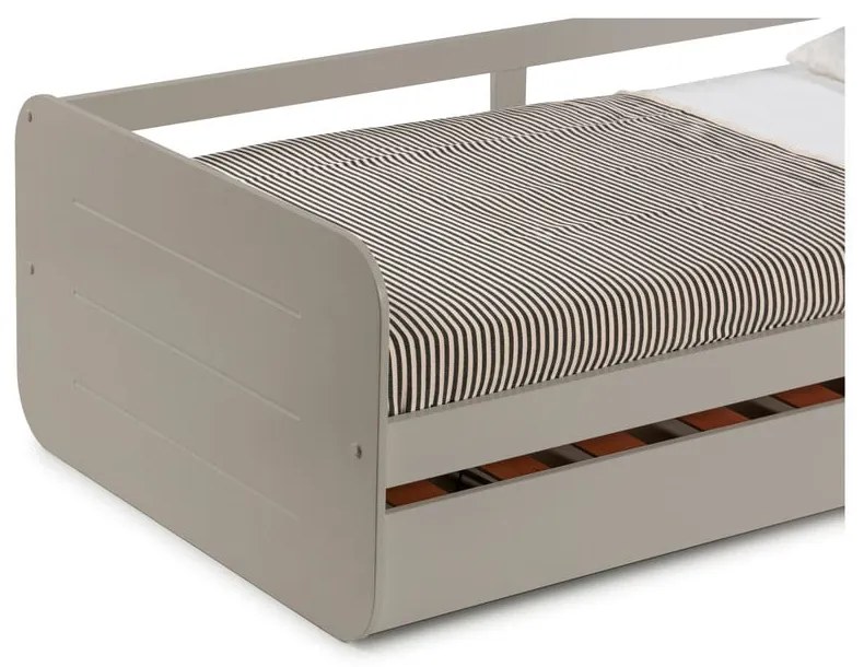 Сиво детско легло с разтегателно легло , 90 x 190 cm Redona - Marckeric