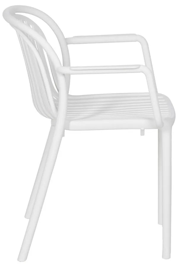 Бял пластмасов трапезен стол Alia – Ixia