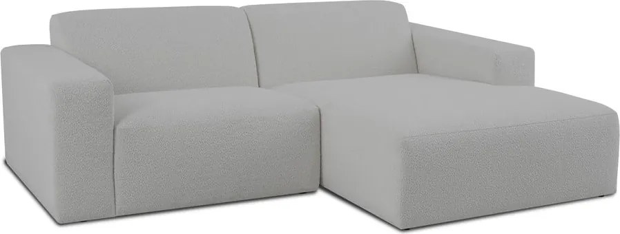 Бял ъглов диван от букле (десен ъгъл) Roxy – Scandic