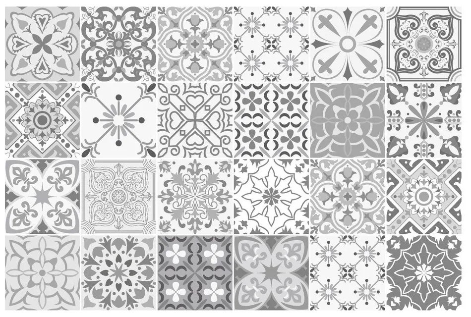 Комплект от 24 декоративни стикера за стена , 10 x 10 cm Gythio - Ambiance