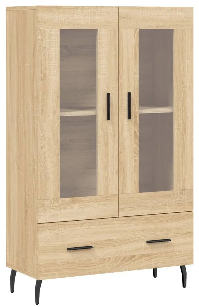 828319 vidaXL Висок шкаф, сонома дъб, 69,5x31x115 см, инженерно дърво