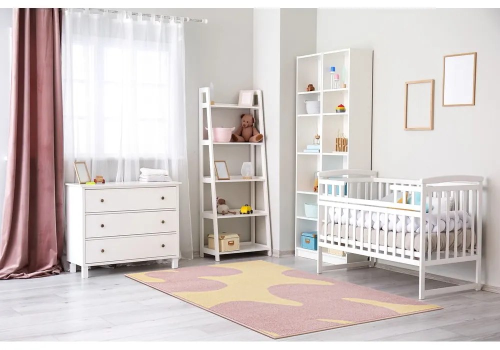 Жълто-розов детски килим 80x150 cm Hugsy Vanilla – FD
