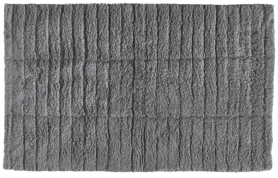 Сива постелка за баня 80x50 cm Tiles - Zone
