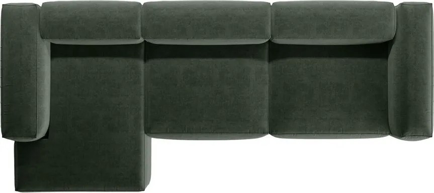 Зелен ъглов диван (ляв ъгъл) Bergamo – Cosmopolitan Design