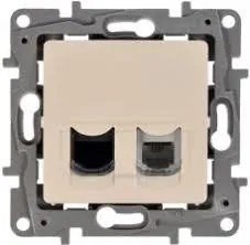 Legrand Розетка RJ11+RJ45 cat.6 UTP без крачета цвят крем Niloe  /до изчерпване/ - 664872