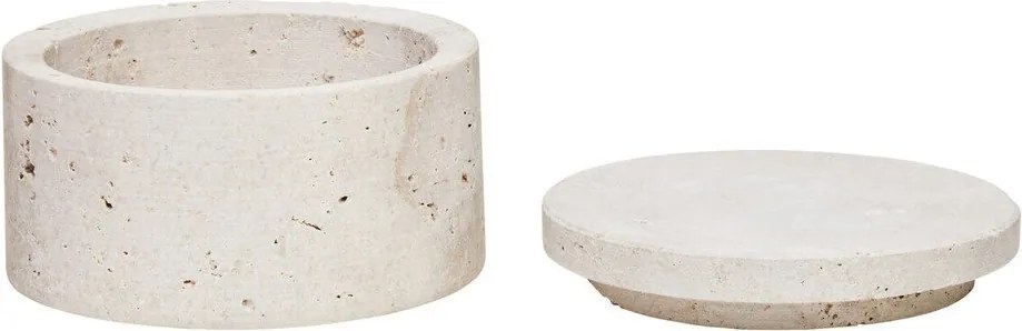 Декоративна каменна кутия за съхранение в естествен цвят ø 14x8 cm Tibor – Premier Housewares