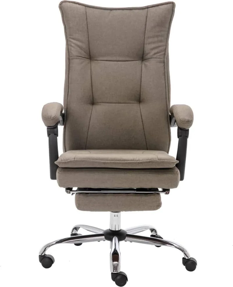 20373 vidaXL Масажен офис стол, таупе, текстил