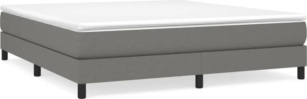 3120533 vidaXL Рамка за легло с пружини, тъмносива, 180x200 см, плат