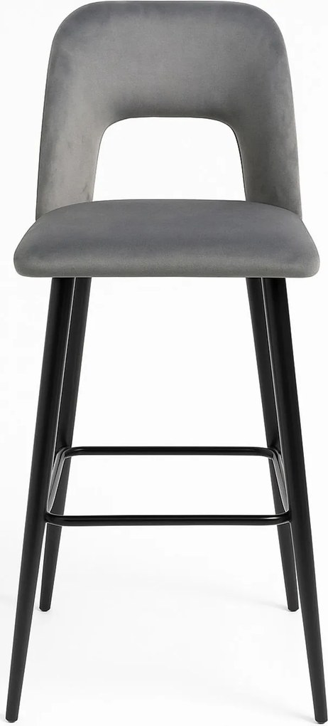 Бар стол Pawel-Сив (4) парчета