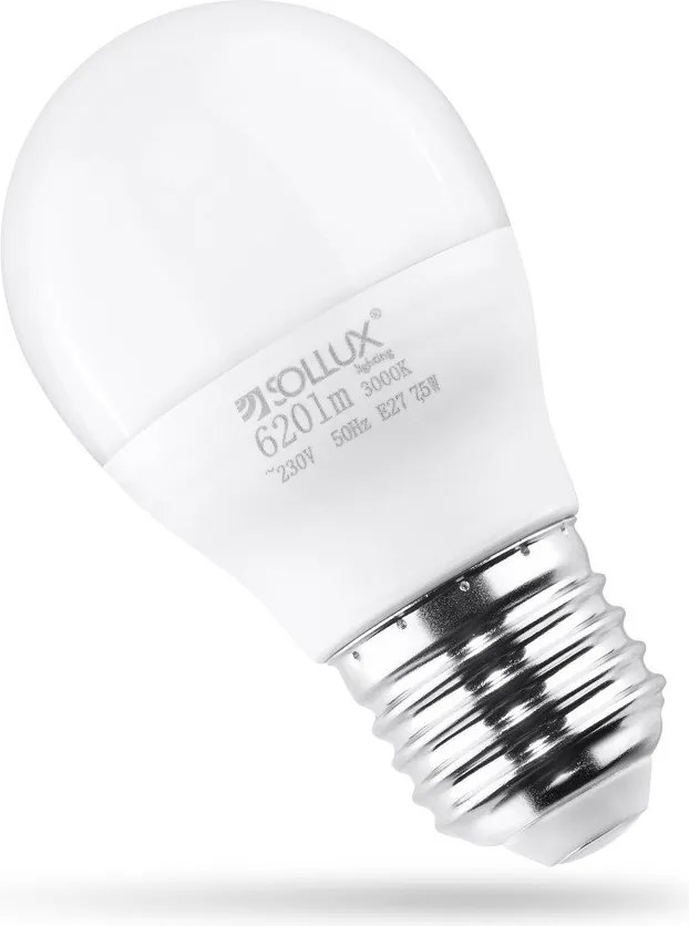 Топла бяла LED крушка E27, 7,5 W – Sollux