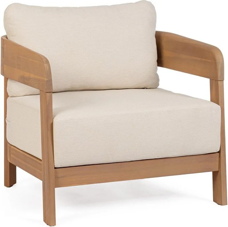 Градински стол от масивно дърво в естествен цвят Pablo – Bizzotto