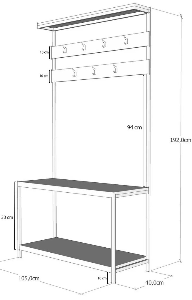 Стойка за антре Girne Black
Pine
