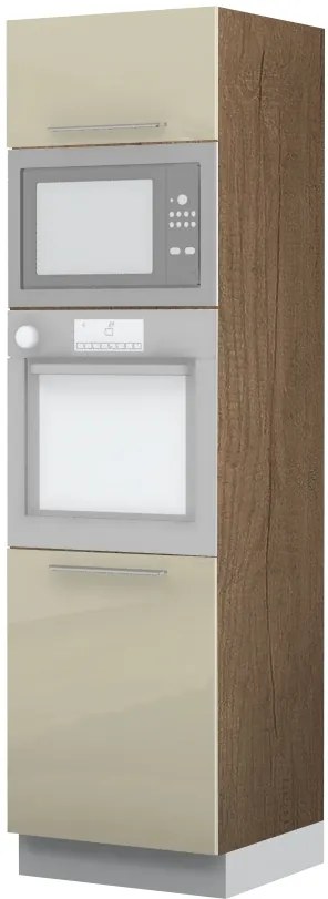 Висок подов шкаф за фурна Raval K21-60-RM-Fusiko dark - White glossy