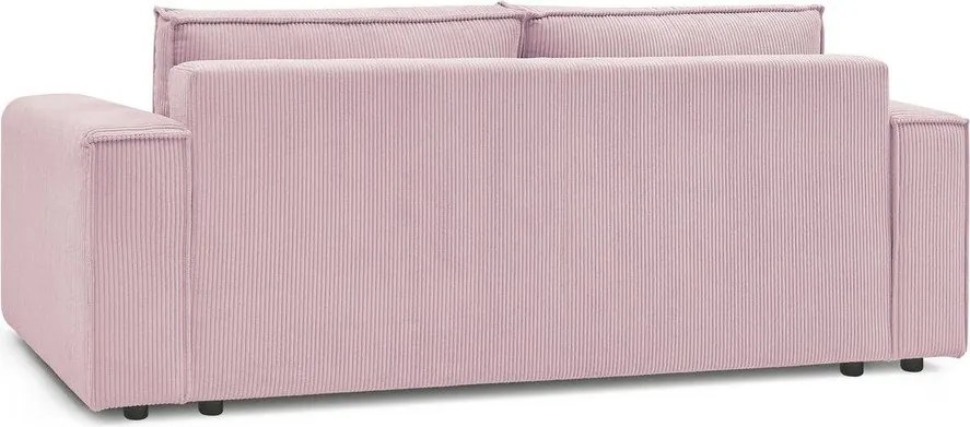 Светлорозов диван от велур 245 cm Nihad - Bobochic Paris