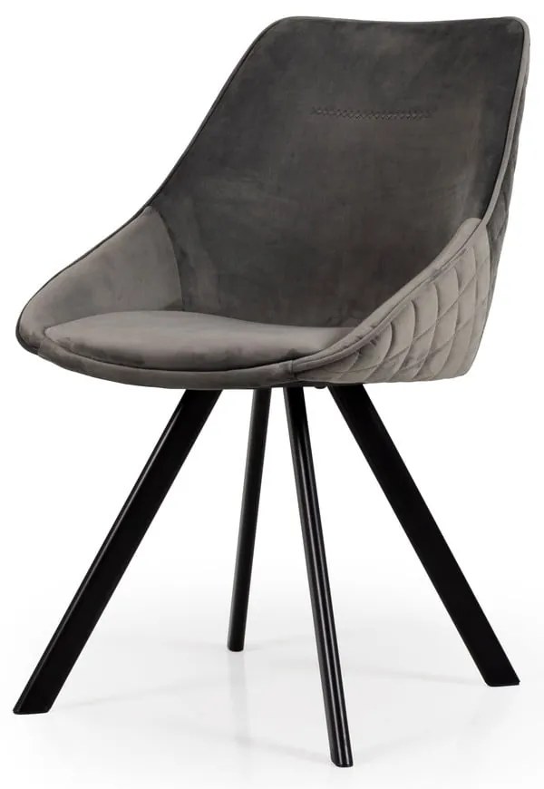 Столове за хранене от сиво кадифе в комплект от 2 броя Ritz - Tenzo