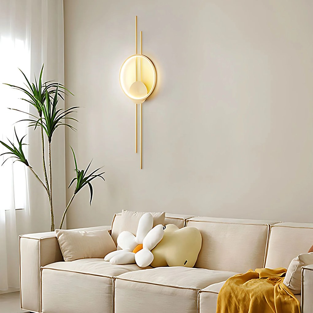 СТЕННА ЛАМПА LED APP1781-W BRUSH GOLD