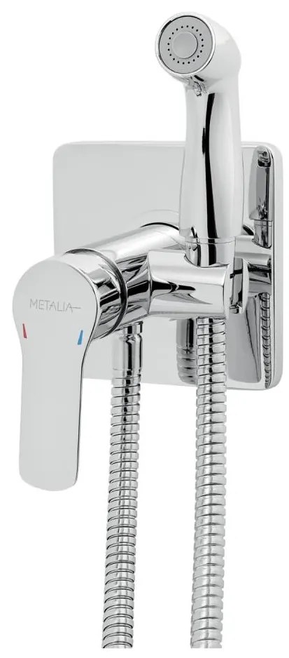 Novaservis-Кран за биде със слушалка за скрит монтаж METALIA лъскав хром