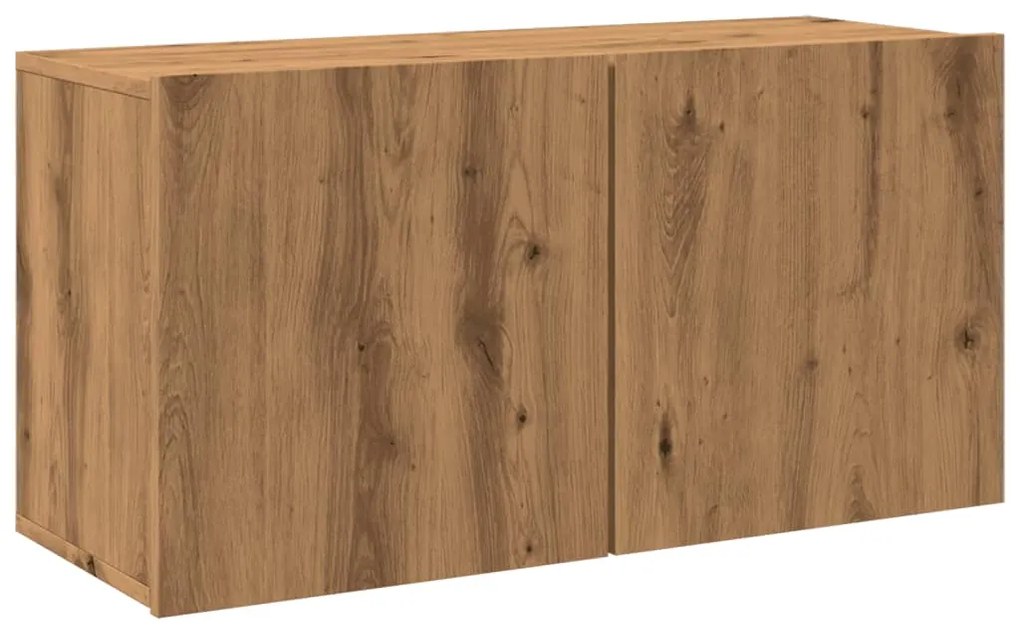 857668 vidaXL ТВ шкаф за стенен монтаж, дъб артизан, 80x30x41 см