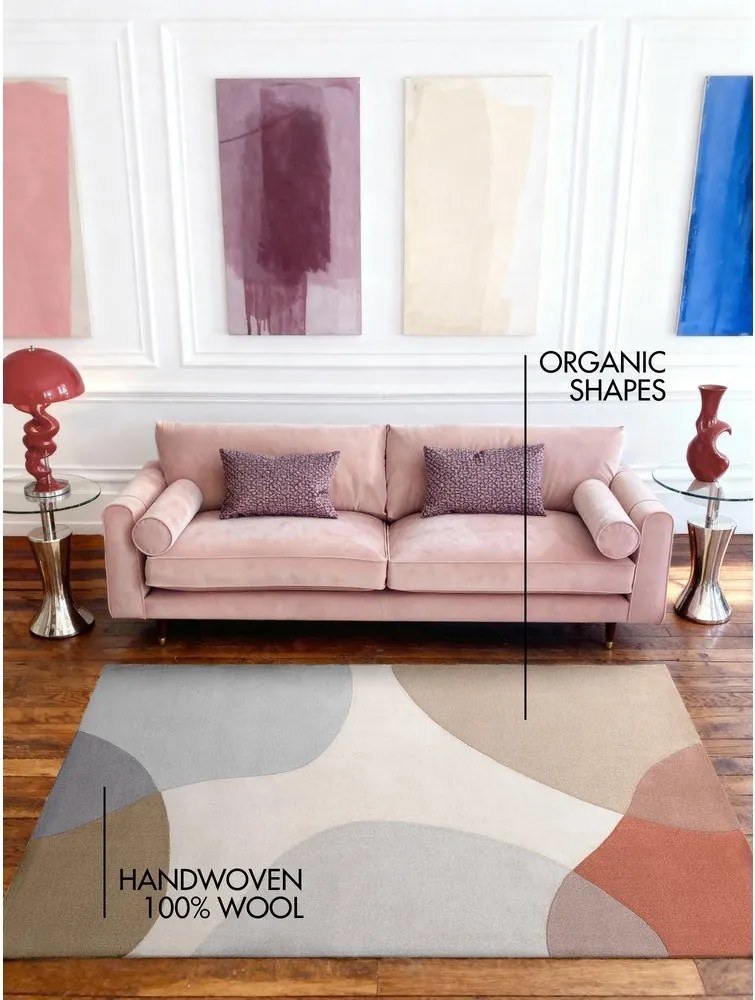 Бежов ръчно изработен вълнен килим 160x230 cm Hackney Clarissa – Ted Baker