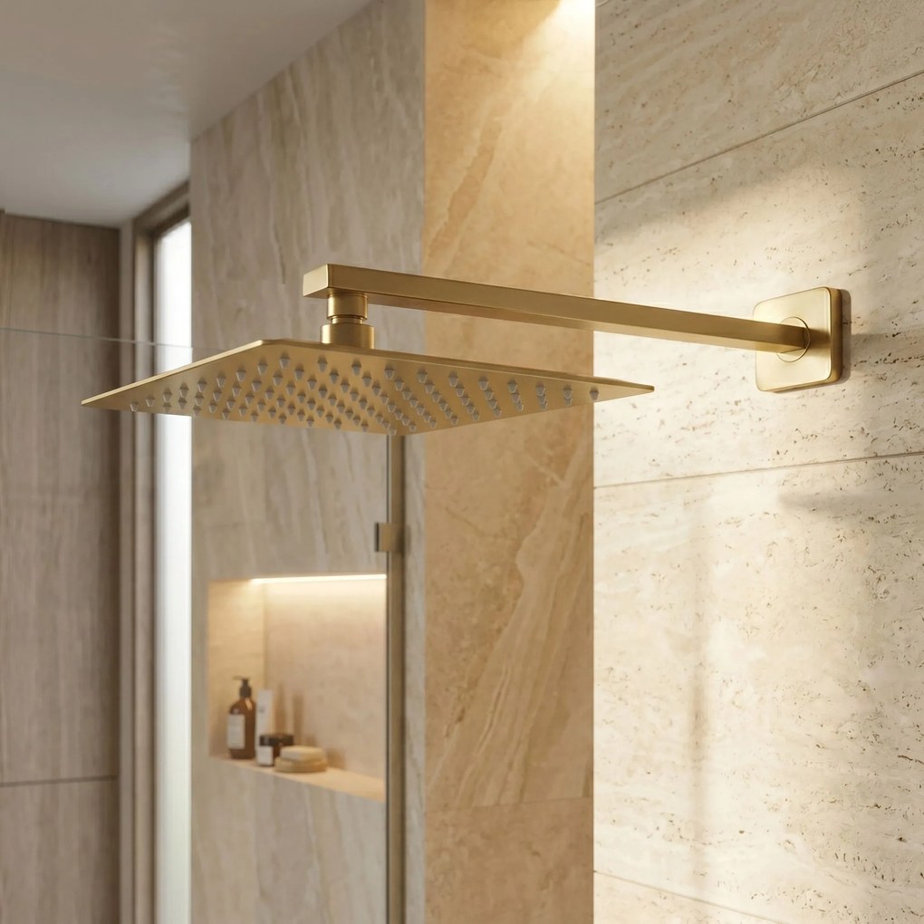 Квадратен душ пита REA JS-P015BG 25cm Brush Gold