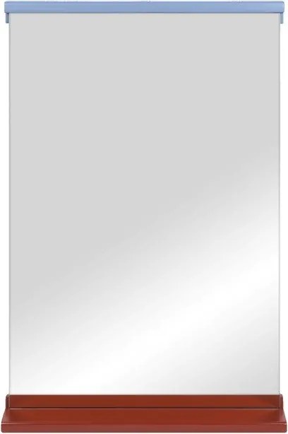 Стенно огледало с рафт масивно дърво 50x75 cm Lun – noo.ma