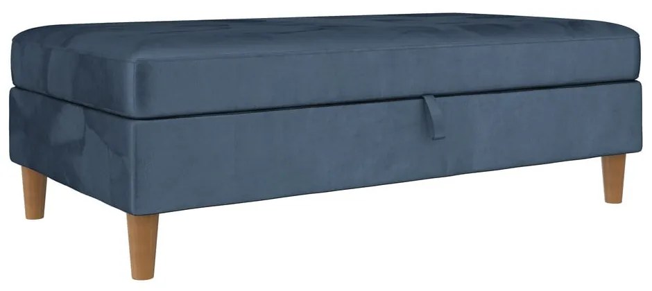 Синя кадифена табуретка Lilly – Støraa