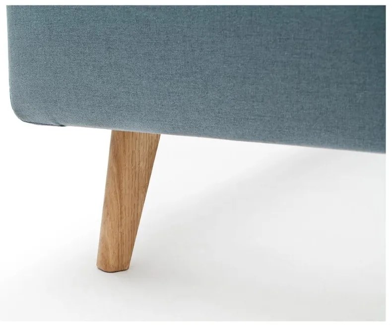 Сиво-синьо двойно легло 140x200 cm тапицирано без ламелно дъно Mattis – Meise Möbel