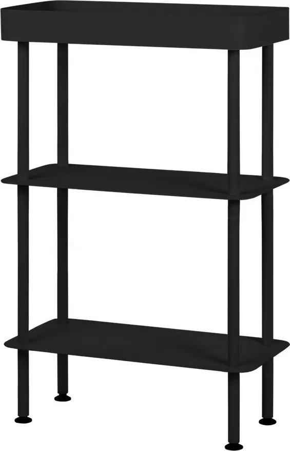 Черен метален подвижен стелаж 60x97x30 cm Nolle – noo.ma