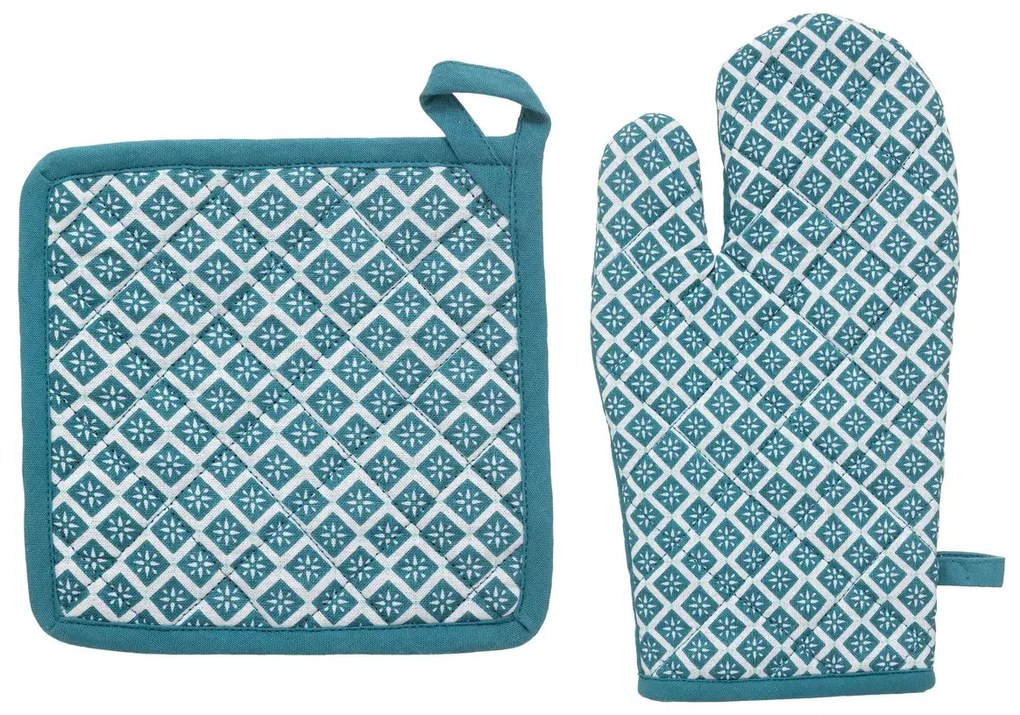 Комплект ръкавица и подложка за фурна atmosphera Paty - Син